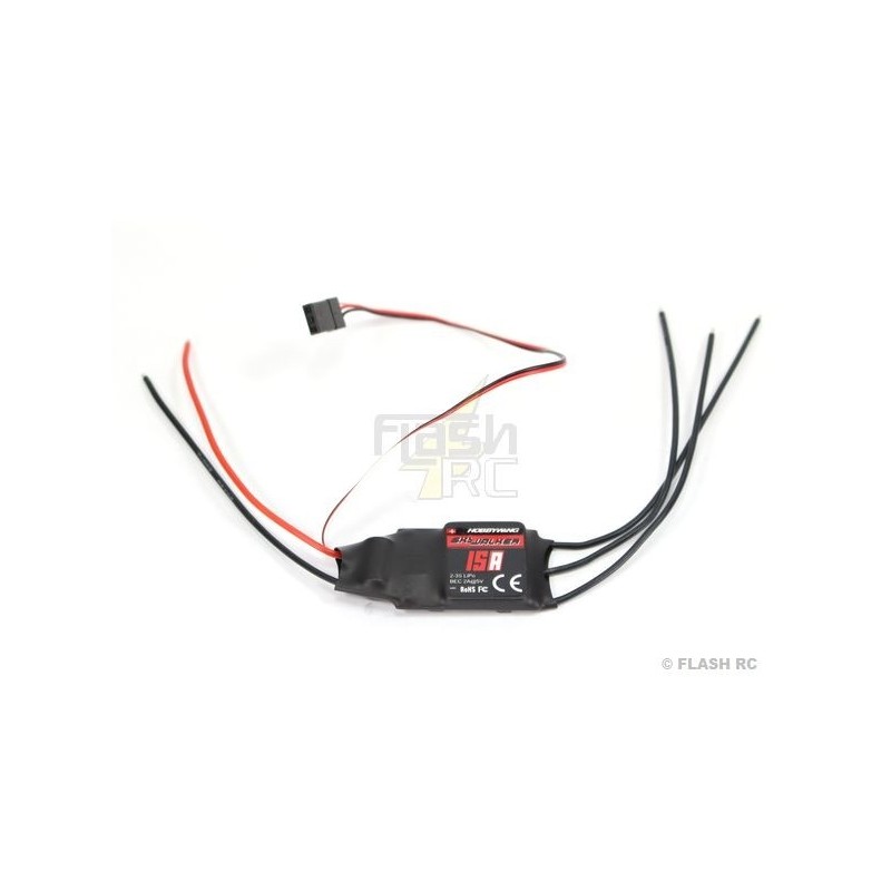 Brushless - Controleur Brushless 2-3S 15A BEC SKYWALKER HOBBYWING - FLASH RC