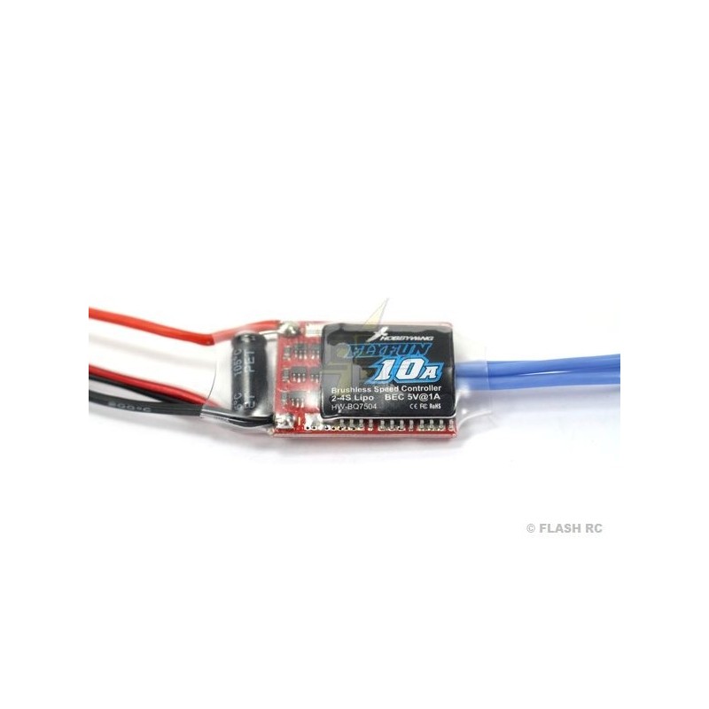 Brushless - Brushless controller 2-4S 10A BEC FLYFUN V4 HOBBYWING - FLASH RC
