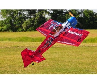 Avión Acrobático RC - Precision Aerobatics Addiction X (V2) rojo ARF aprox.1.27m - con LEDs - RC FLASH 2