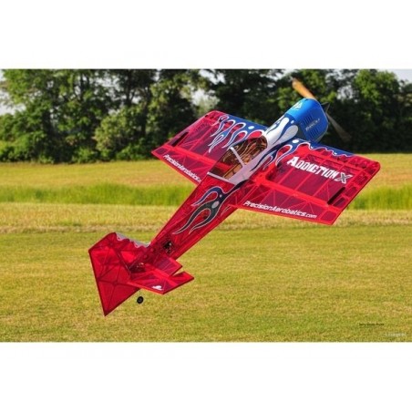 Avion Precision Aerobatics Addiction X (V2) rouge ARF env.1.27m - avec LEDs - FLASH RC