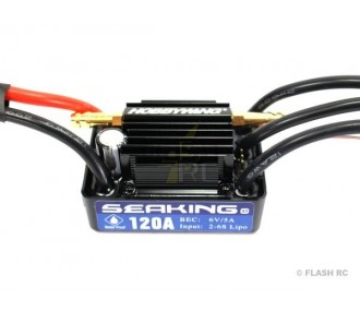 Brushless - Controleur Brushless bateau SeaKing 120A V3 HOBBYWING - FLASH RC