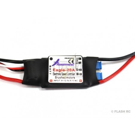 Brushed - Brushed Controller 2-3S 20A BEC EAGLE V1 HOBBYWING - FLASH RC