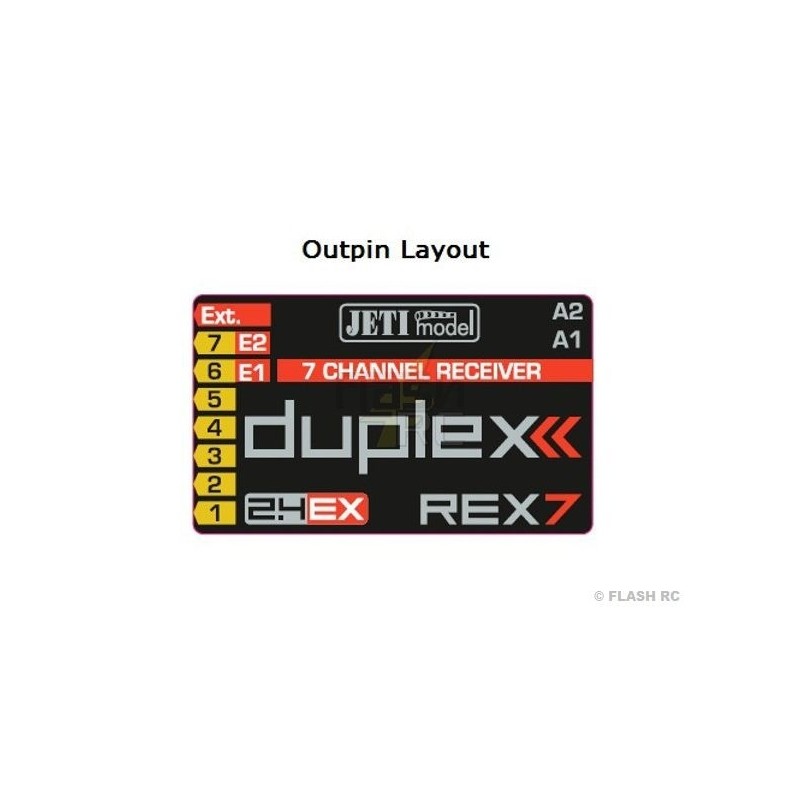 JETI - REX 7 A40 Duplex EX 2.4Ghz Jeti 7-Kanal Empfänger - FLASH RC