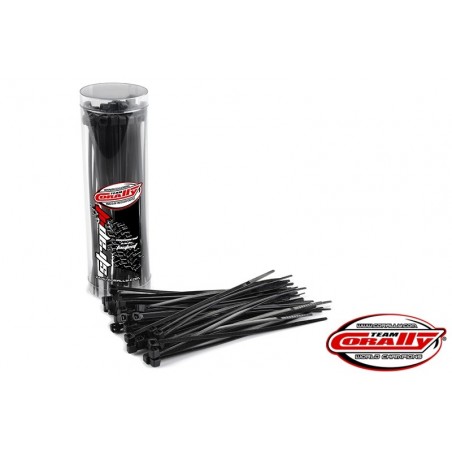 Cable ties - Cable tie rilsan black - 2,5x100mm - 50 pcs - Team Corally - FLASH RC