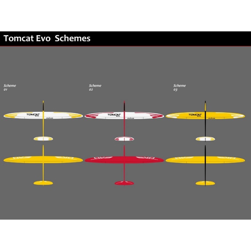 Motoveleros RC - E-Tomcat EVO todo fibra aprox.2.49m blanco y rojo RCRCM - FLASH RC