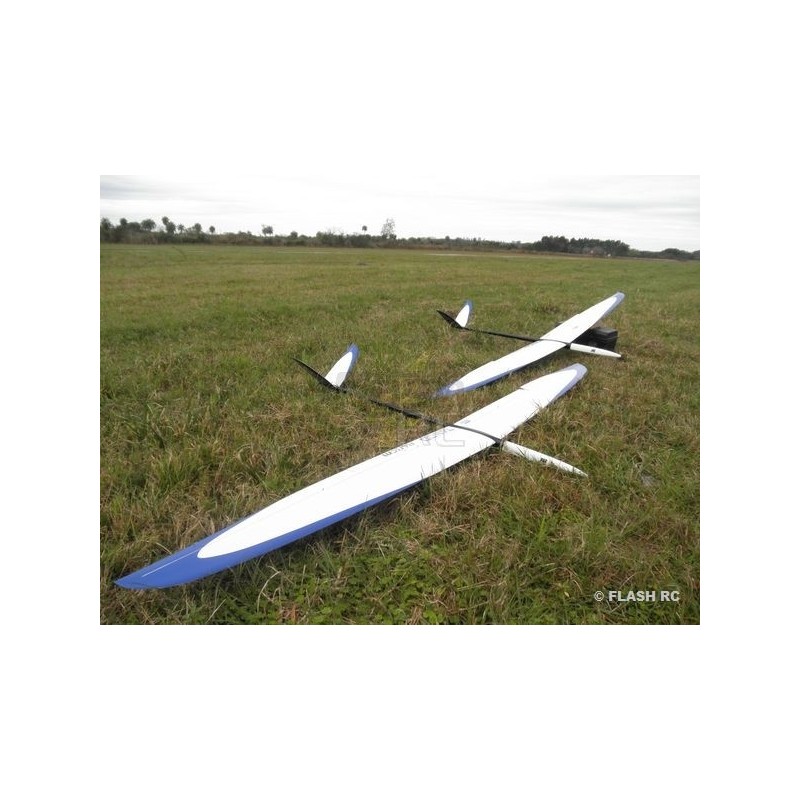 RC Motorgliders - E-Tango all fiber approx.2.90m white & blue RCRCM - FLASH RC