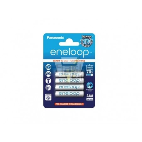 Batteries - Pack 4 AAA Eneloop 1,2V 750mAh PANASONIC - FLASH RC