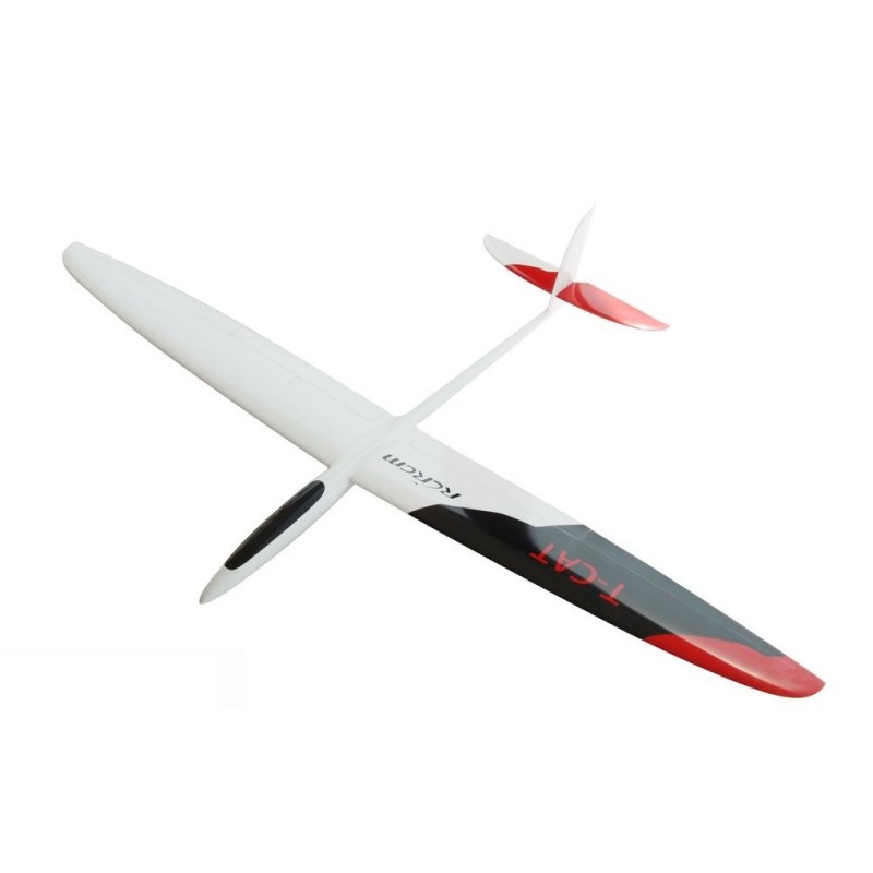 Alianti RC - T-CAT tutta fibra circa 1,88m bianco/rosso e nero RCRCM - FLASH RC