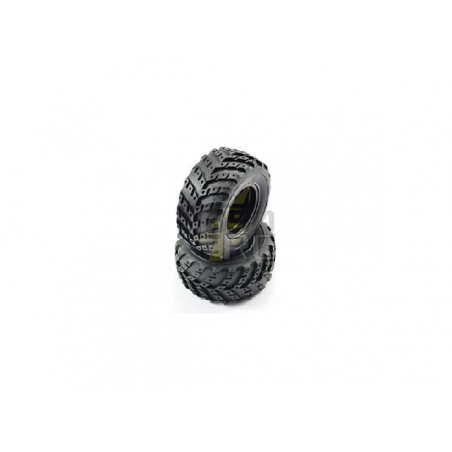 Ersatzteile RC-Cars - Paar Reifen Av/Arr für Mohawk 1/12 ISHIMA/FTX - FLASH RC