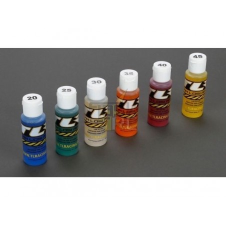 Olii per ammortizzatori al silicone - Set di olii TLR per ammortizzatori di grado 20, 25, 30, 35, 40, 45 Losi - FLASH RC