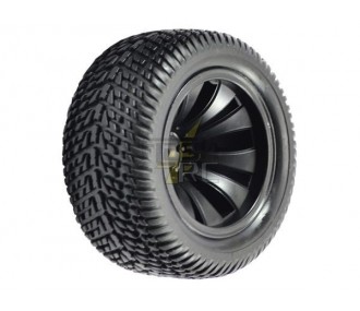 Ricambi per auto RC - Coppia di pneumatici anteriori/posteriori per Surge Truggy 1/12 FTX/ISHIMA - FLASH RC