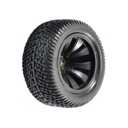 Ersatzteile RC-Cars - Paar Reifen Av/Arr für Surge Truggy 1/12 FTX/ISHIMA - FLASH RC