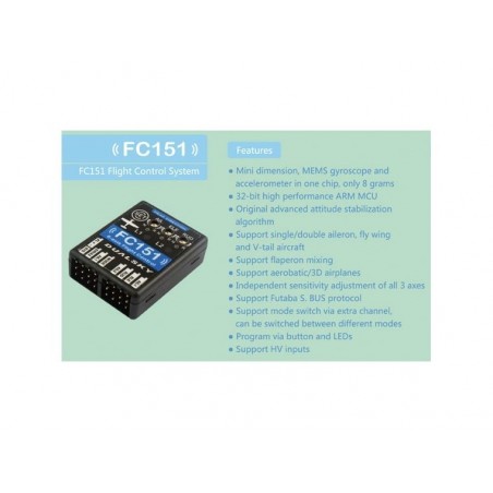 Gyroscope 3 axes FC151 pour avion Dualsky - FLASH RC