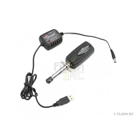 Motorstart - Lipo-Kerzenwärmer mit Akku und USB-Ladegerät - FLASH RC