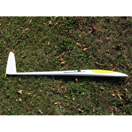 Rumpf Segelflugzeuge/Motorsegler RC - Rumpf FDV Typhoon Plus Weiße gelbe Haube RCRCM - FLASH RC