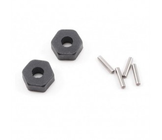 Spare parts for RC cars - Traxxas wheel hexagons + pins (2) 1654 - FLASH RC