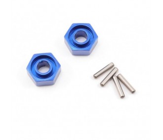 Ersatzteile RC-Cars - Traxxas Radsechskant Alu blau x2 1654X - FLASH RC