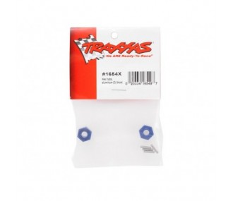 Ricambi per auto RC - Traxxas ruota in alluminio esagono blu x2 1654X - FLASH RC 2