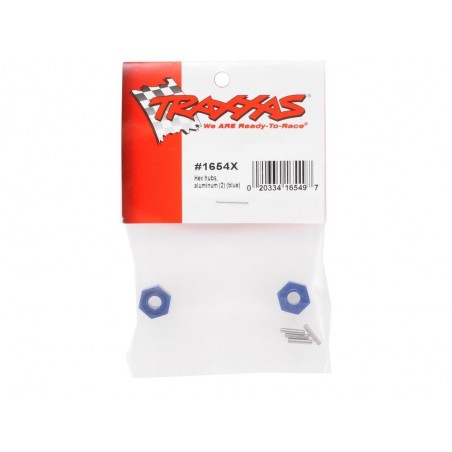 Spare parts for RC cars - Traxxas wheel hexagon blue x2 1654X - FLASH RC
