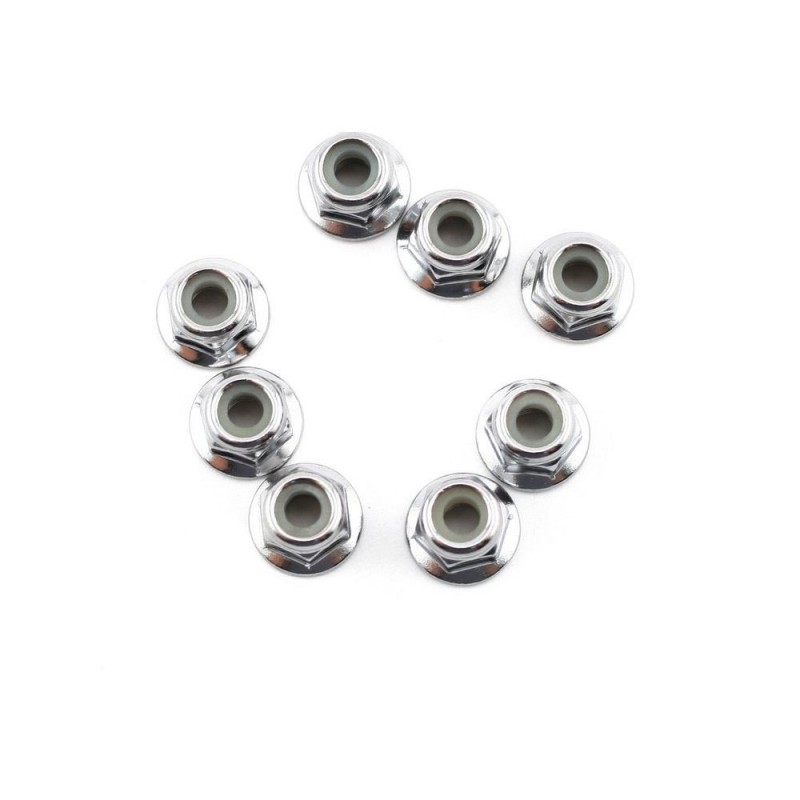 Ersatzteile RC-Cars - Traxxas ecrous nylstop acier epaules 4mm (8) 3647 - FLASH RC