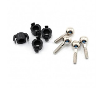 Spare parts for RC cars - Traxxas ball joints (4) + plastic rings (4) 7033 - FLASH RC