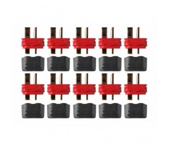 Deans-Stecker / Mini Deans - Deans-Stecker Male mit Kappe (10 Stück) - FLASH RC