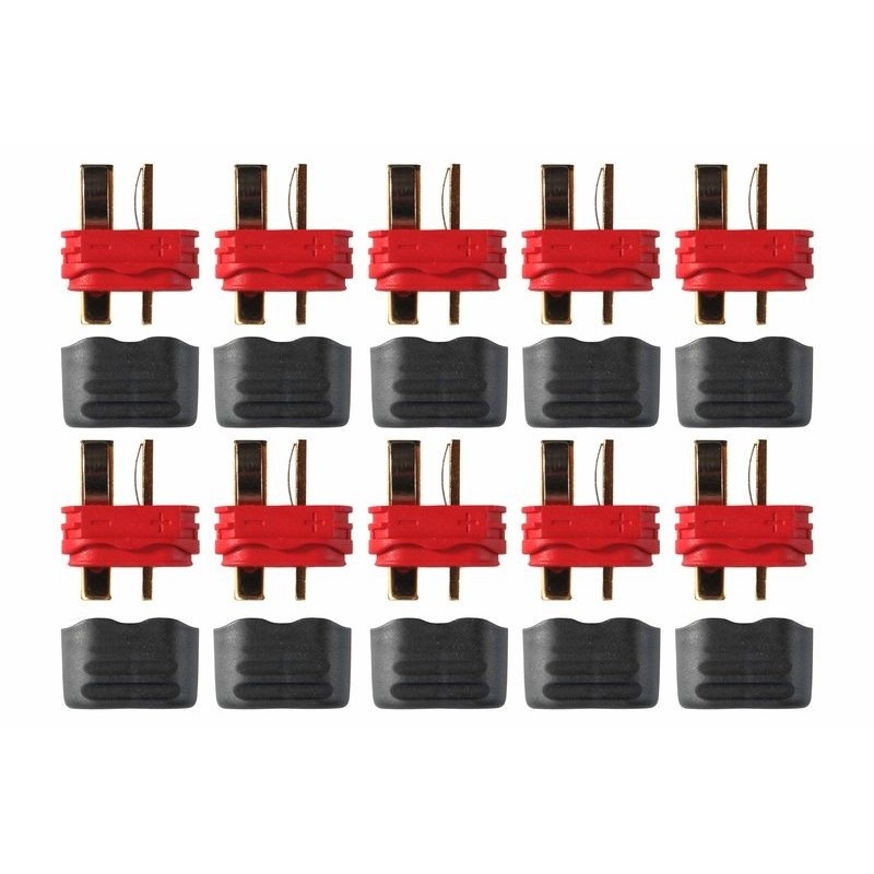 Enchufe Deans / Mini Deans - Enchufe Deans Macho con tapa (10 uds) - FLASH RC