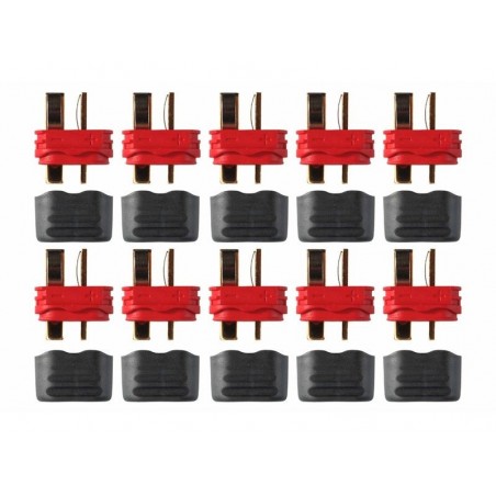Prise Deans / Mini Deans - Prise Deans Male avec capuchon (10 pcs) - FLASH RC