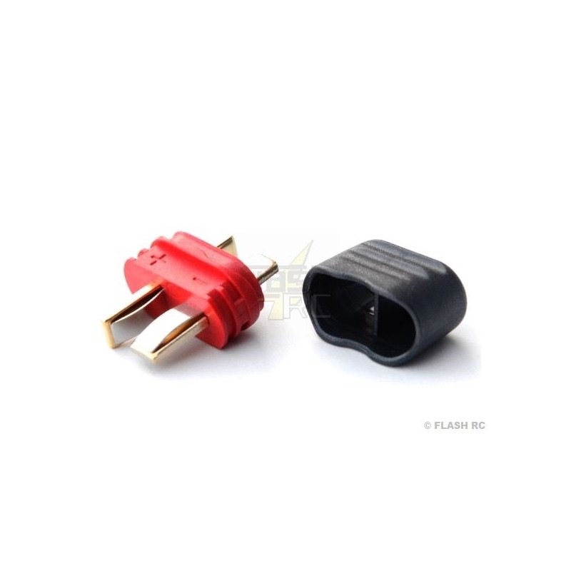 Presa Deans / Mini Deans - Presa Deans maschio con cappuccio (10 pz.) - FLASH RC