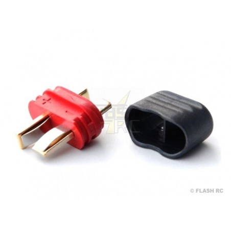Enchufe Deans / Mini Deans - Enchufe Deans Macho con tapa (10 uds) - FLASH RC