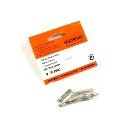 Metall gerade - Metallgabeln M2,5 (10 Stck.) - Multiplex - FLASH RC