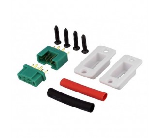 Connexions rapides d'ailes - Set supports et prises MPX 6 poles (1x paire) - FLASH RC
