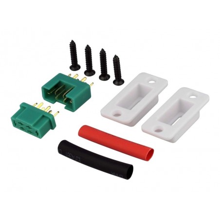 Quick connectors for wings - Set of brackets and MPX 6 poles plugs (1x pair) - FLASH RC