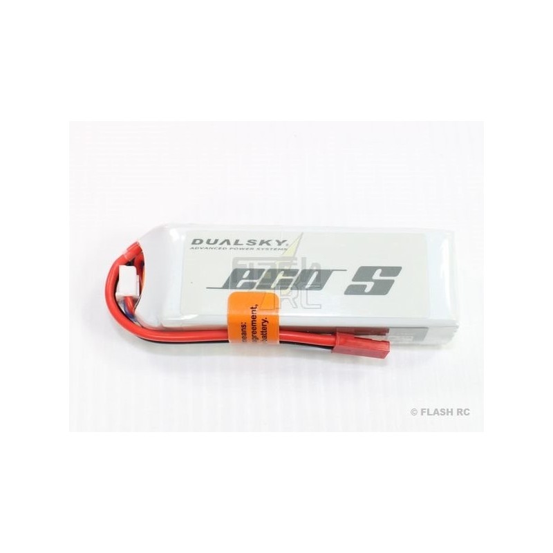 Antriebsbatterien RC-Flugzeuge - Batterie Dualsky ECO S, lipo 3S 11.1V 1000mAh 25C Steckdose jst-bec - FLASH RC