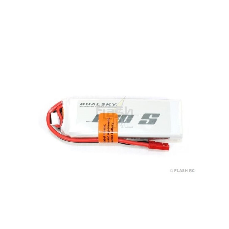Batterie di propulsione per aerei RC - Batteria Dualsky, lipo 2S 7.4V 1000mAh 25C jst-bec plug - FLASH RC