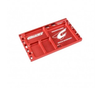Tools for RC cars - Red aluminum tray - Corally - FLASH RC