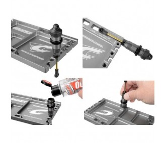 Werkzeuge für RC-Cars - Rote Aluminium-Mehrzweckschale - Corally - FLASH RC 2
