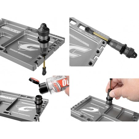 Plateau aluminium rouge multi-usage - Corally - FLASH RC