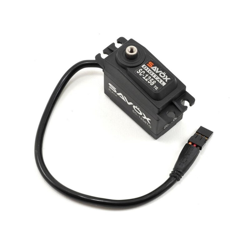 Servos - Savox SC-1258TG standard black edition digital servo (52g, 12kg.cm, 0.08s/60°) - FLASH RC