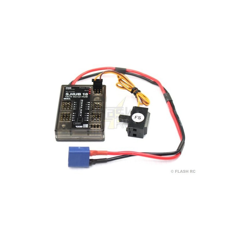 Accessori e connettori SBUS Futaba - S.HUB 18 Dualsky S-BUS -> PWM 18 canali - FLASH RC