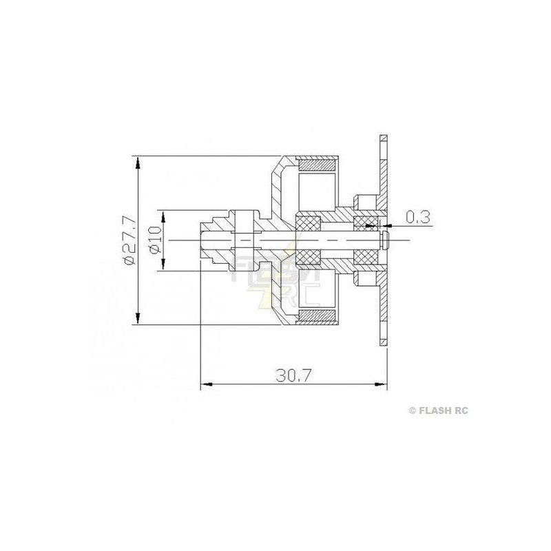 Indoor - Brushless Motor DM2205L (26g, 1800kv, 90W) Pro-Tronik - FLASH RC