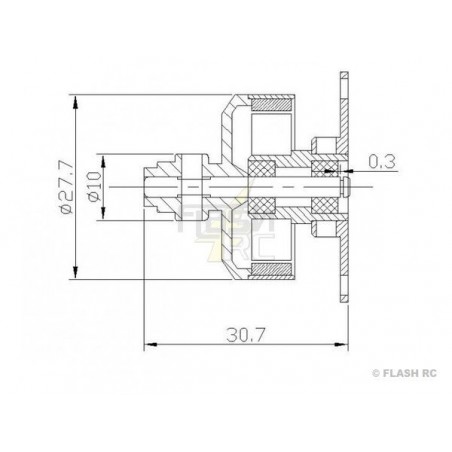 Interior - Motor sin escobillas DM2205L (26g, 1800kv, 90W) Pro-Tronik - FLASH RC