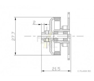 Interior - Motor sin escobillas DM2204 (19g, 1750kv, 55W) Pro-Tronik - FLASH RC 2