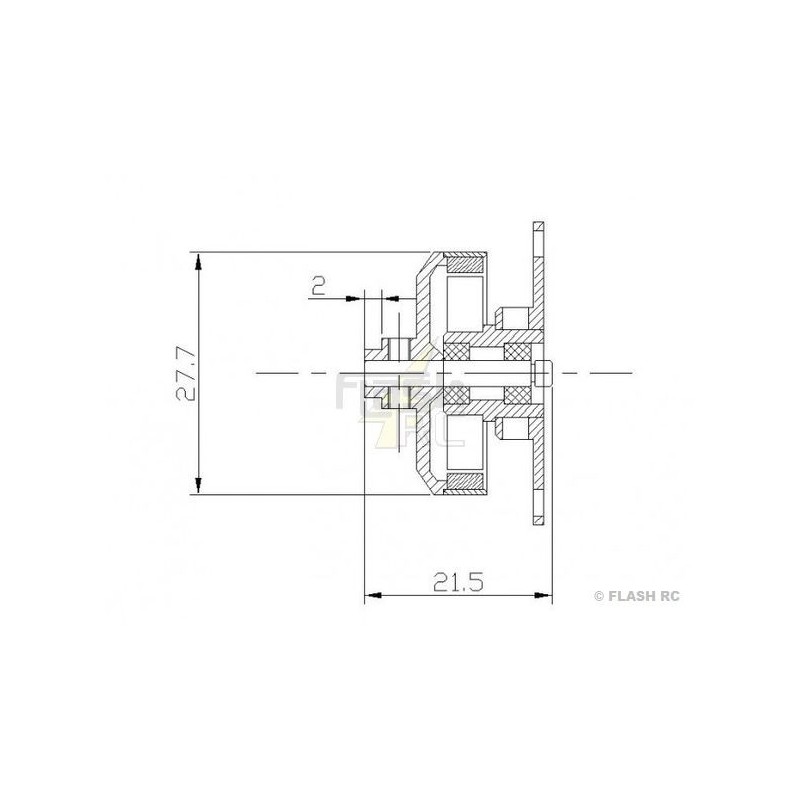 Indoor - Moteur Brushless DM2204 (19g, 1750kv, 55W) Pro-Tronik - FLASH RC