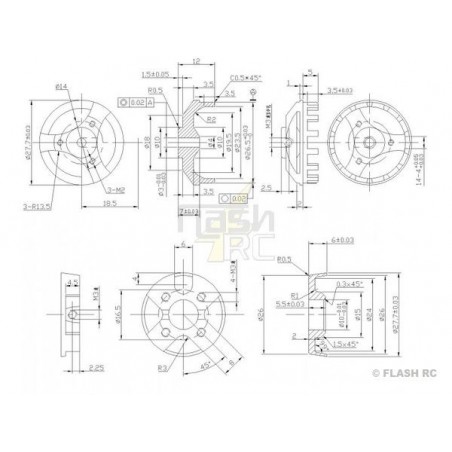 Outrunner - Brushless-Motor DM2210 (43g, 1100kv, 110W) Pro-Tronik - FLASH RC