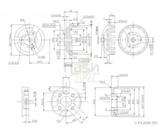 Outrunner - Brushless Motor DM2210 (43g, 1400kv, 120W) Pro-Tronik - FLASH RC 2