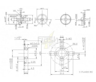 Interior - Motor sin escobillas DM2203 (18g, 2100kv, 50W) Pro-Tronik - FLASH RC 2