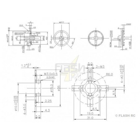 Indoor - Brushless-Motor DM2203 (17g, 1600kv, 50W) Pro-Tronik - FLASH RC