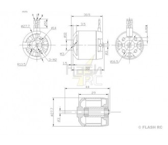 Outrunner - Brushless Motor DM2215 (56g, 1150kv, 160W) Pro-Tronik - FLASH RC 2