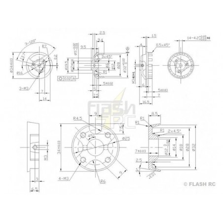 Outrunner - Brushless-Motor DM2615 (97g, 1050kv, 250W) Pro-Tronik - FLASH RC
